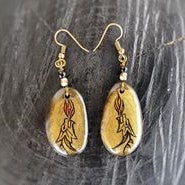 earrings jewelry painted rock stone art beautiful Italy Annalisa Cacciatore