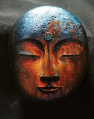 painted rock blue buddha happy home decoration Yuk-moy tan tapia