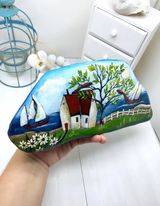 painted rock art christine onward original gloucester gallery magical journeys exhibition beach house decoration beautiful gift 