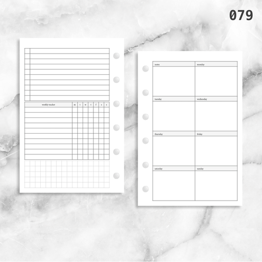 2024 WEEKLY Planner Insert Dated WO2P Vertical Border Lined, May Paper Co.