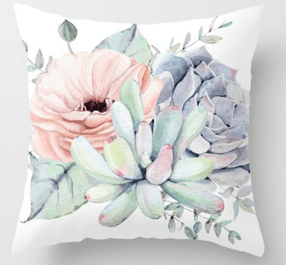 succulent throw pillow