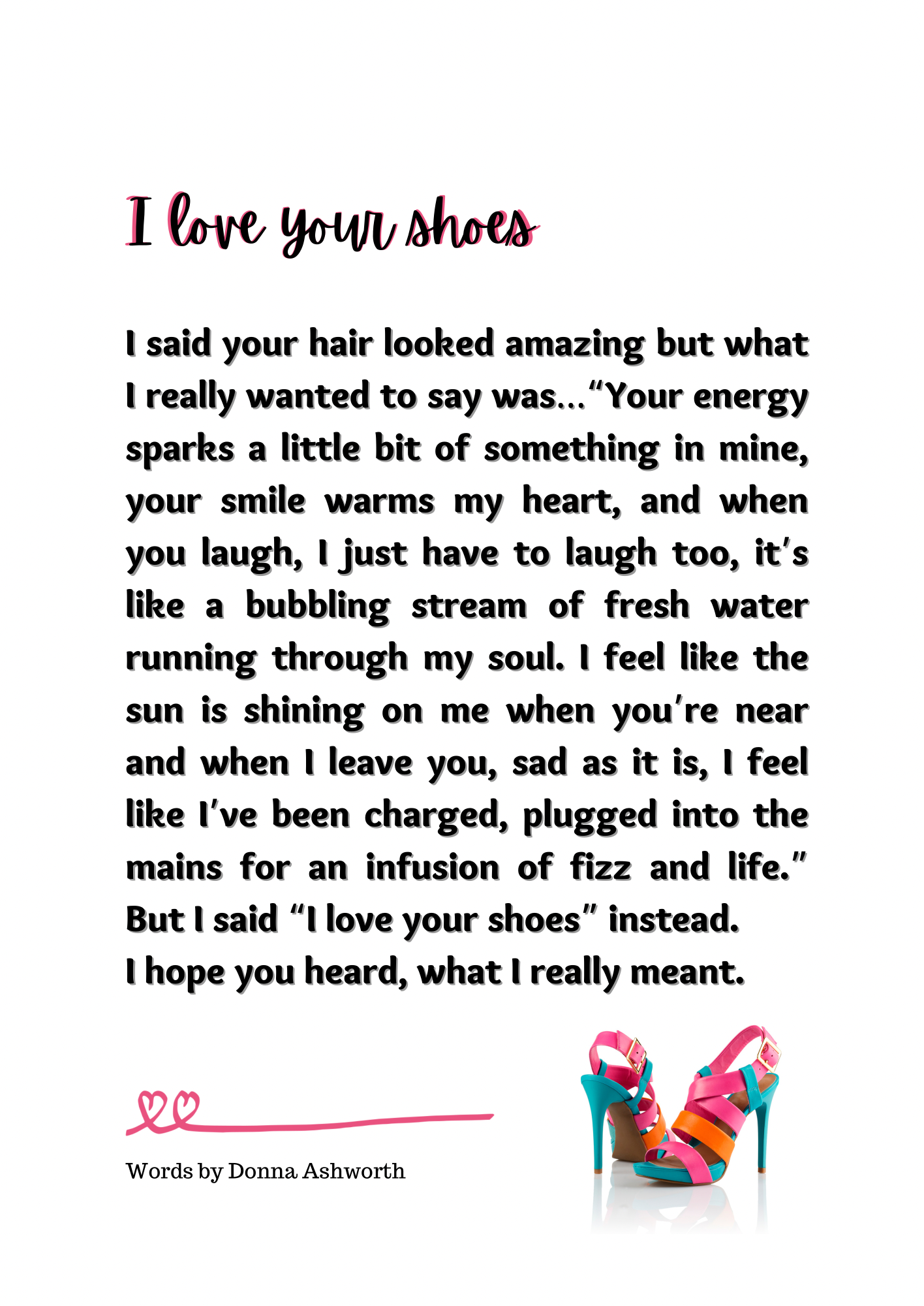 I Love Your Shoes - Printable – Donna Ashworth Words