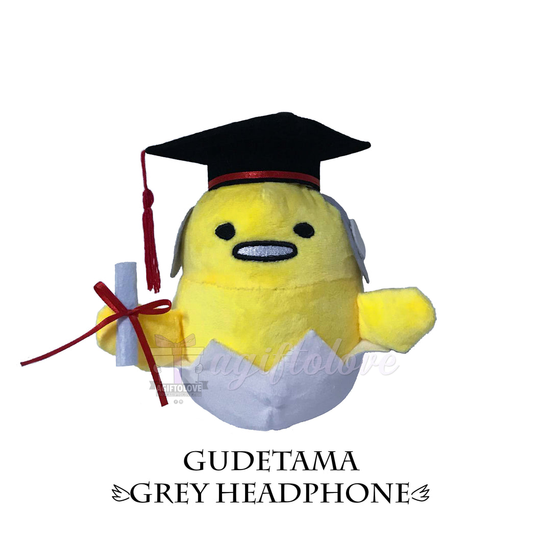 gudetama graduation plush