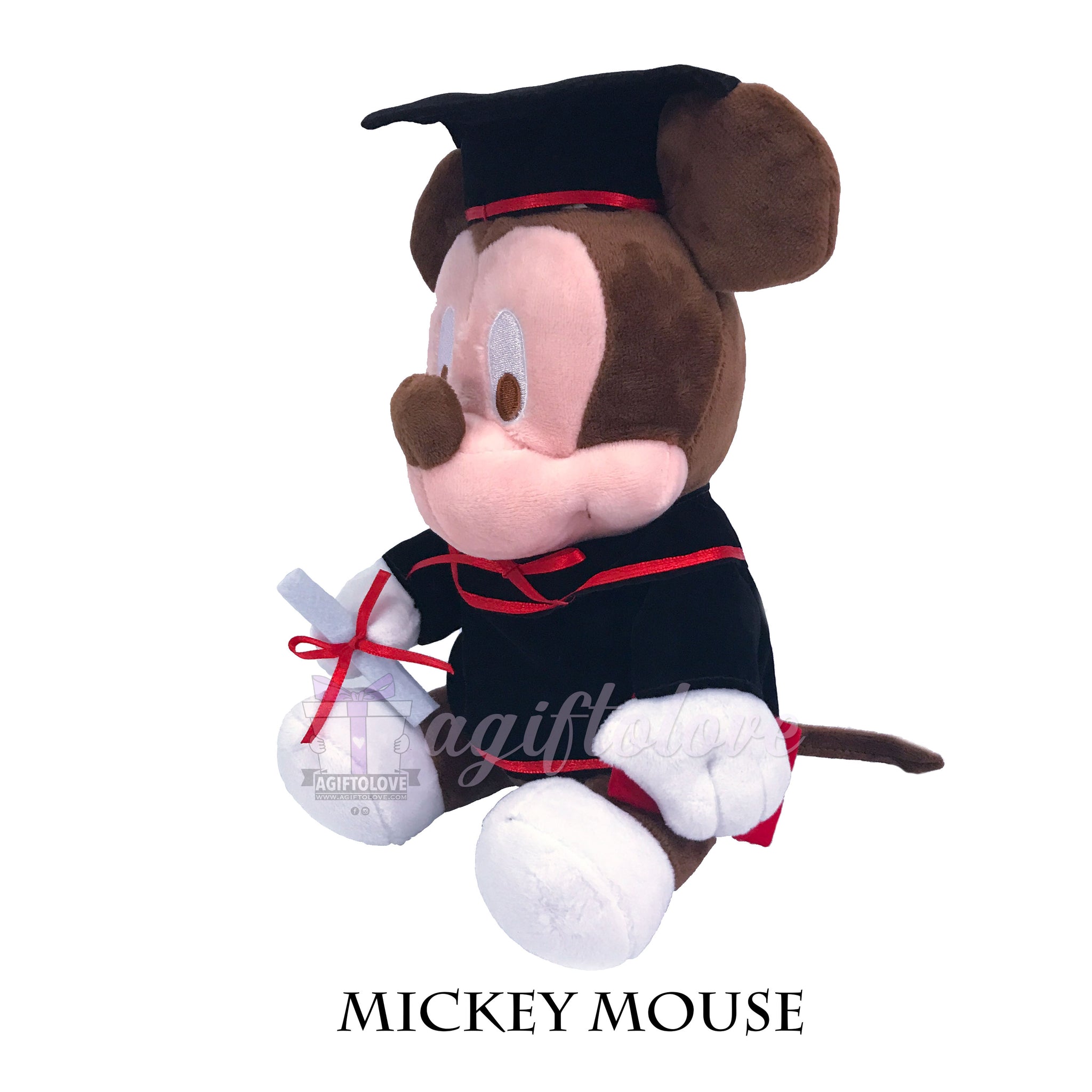 mickey mouse graduation plush