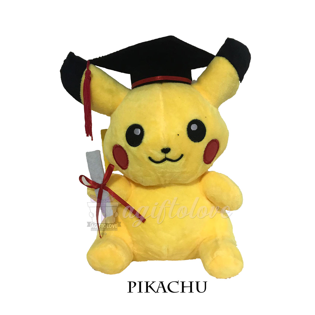 pikachu graduation plush