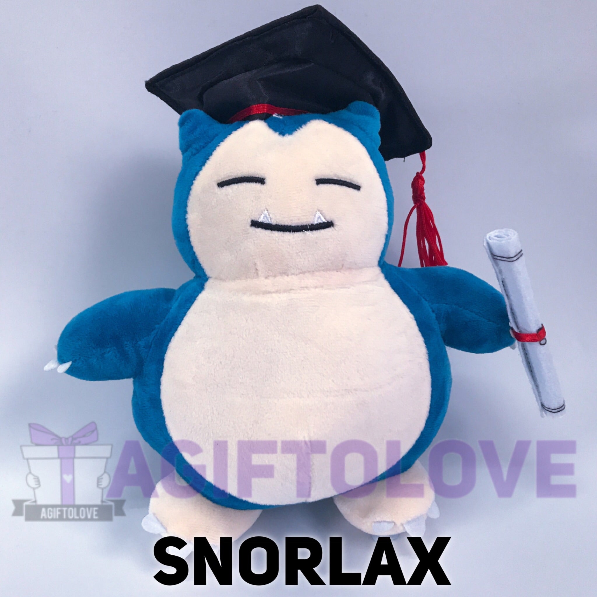 snorlax graduation plush