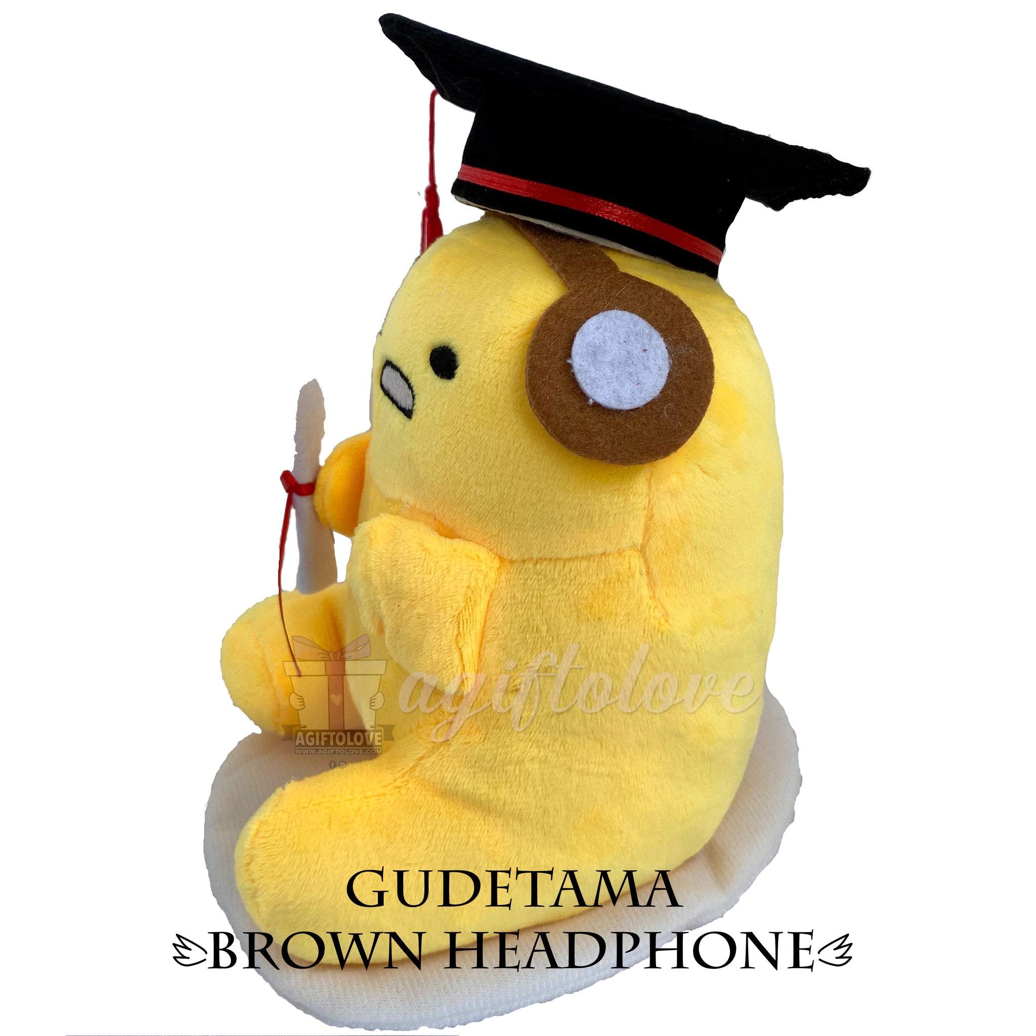 gudetama graduation plush