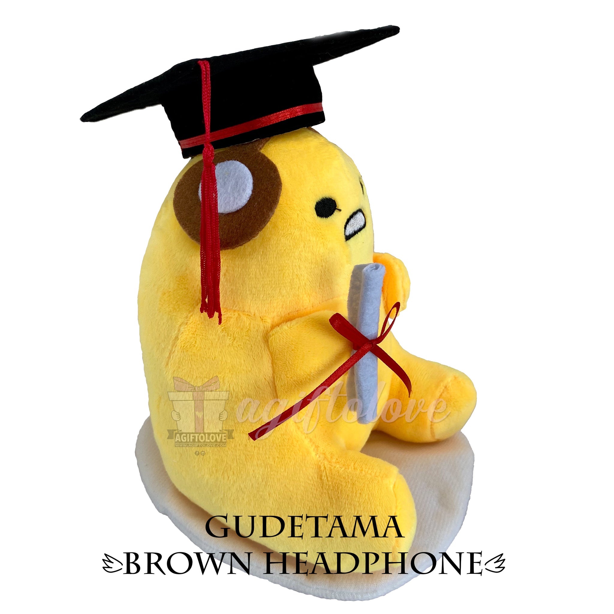 gudetama graduation plush