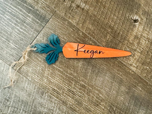 Carrot Easter Basket Tag || Custom Printed Hang Tag