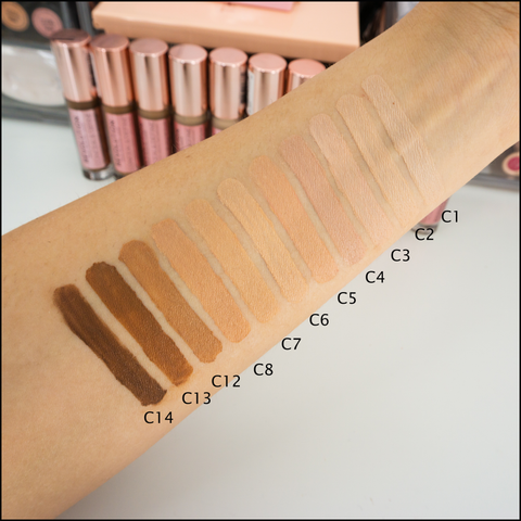 Makeup Revolution Conceal & Define Concealer swatches