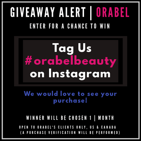 monthly giveaway alert learn more orabel beauty orabel