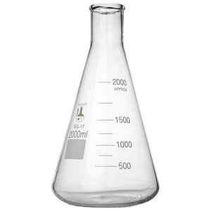 2000ml narrow mouth erlenmeyer flask with flat bottom