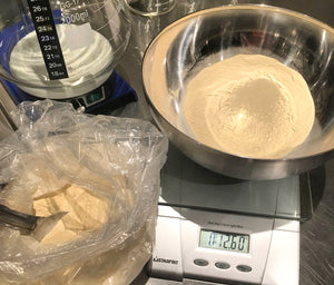 Measure out the dry malt extract (DME)