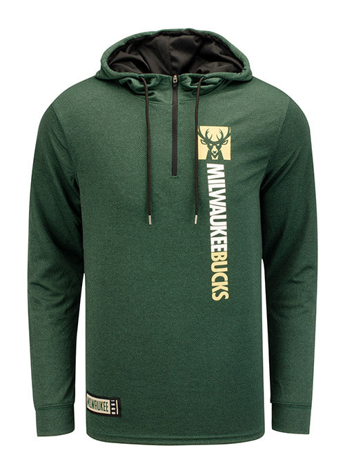 Unk Around Back Hooded Milwaukee Bucks 1 4 Zip Pullover Bucks Pro Shop