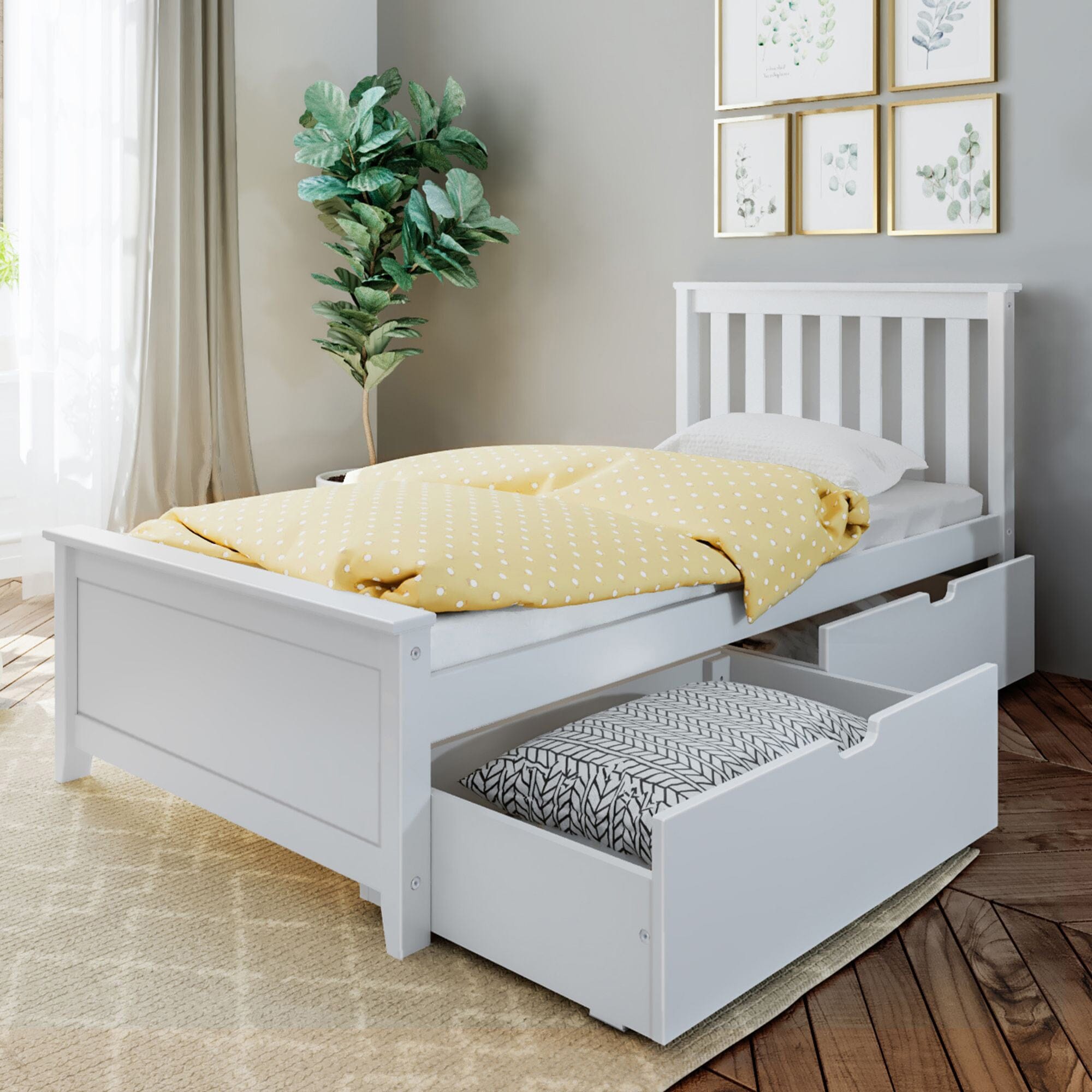 Image of Kid's Twin-Size Bed with Storage Drawers