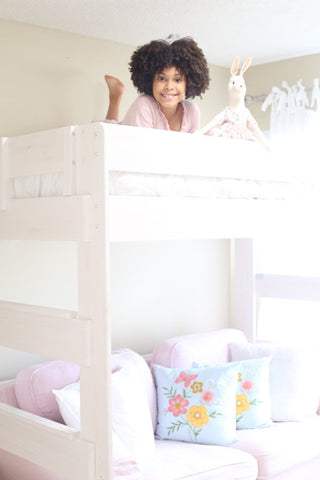 Solid Wood Loft Bed for Kids