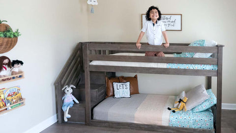 Low Bunk Bed with Stairs