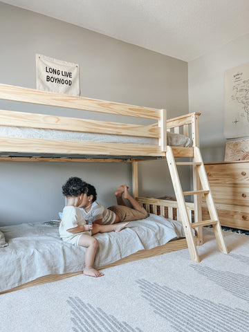 Twin over Twin-Size Low Bunk Bed