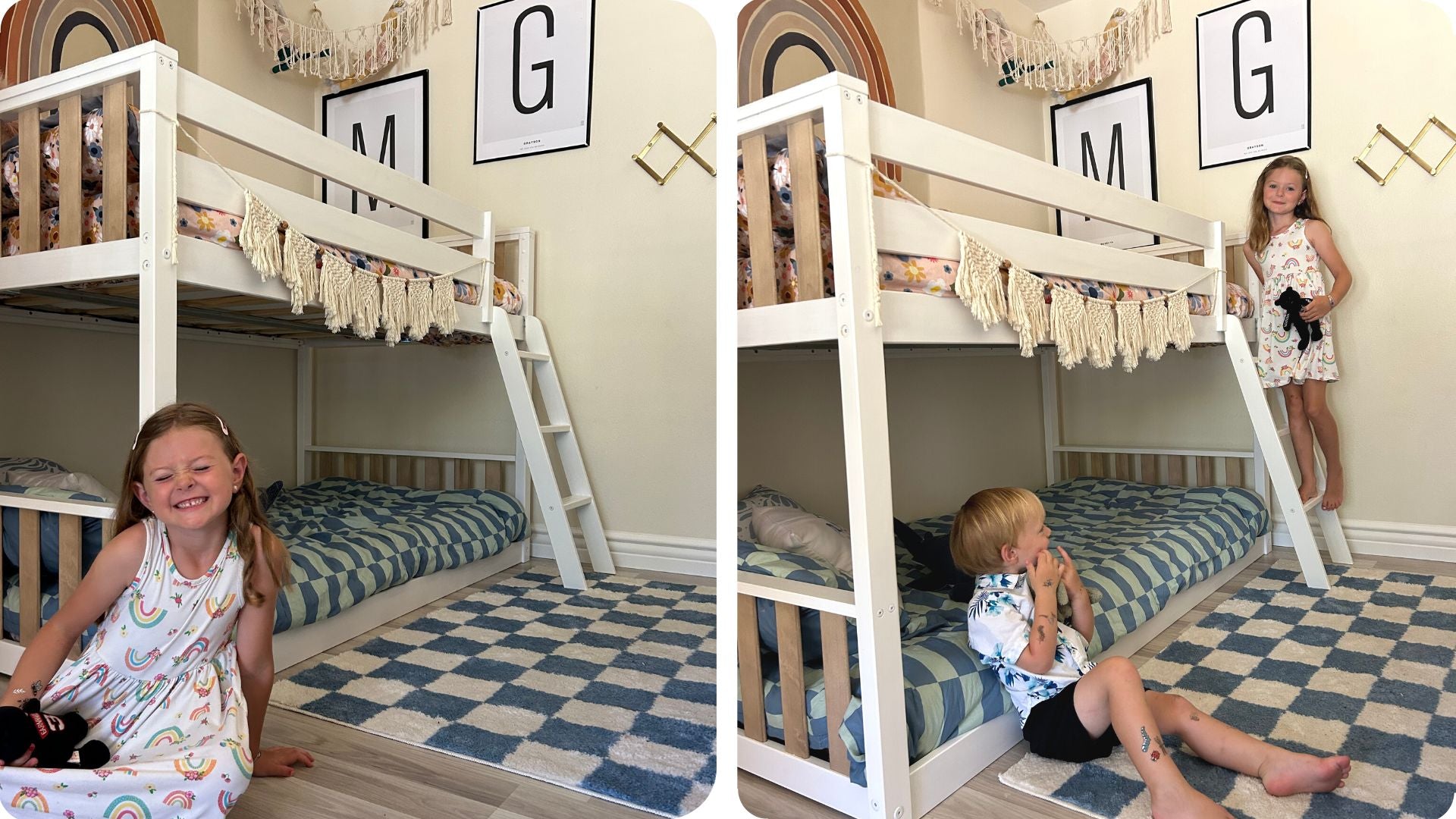 Low bunk bed for kids