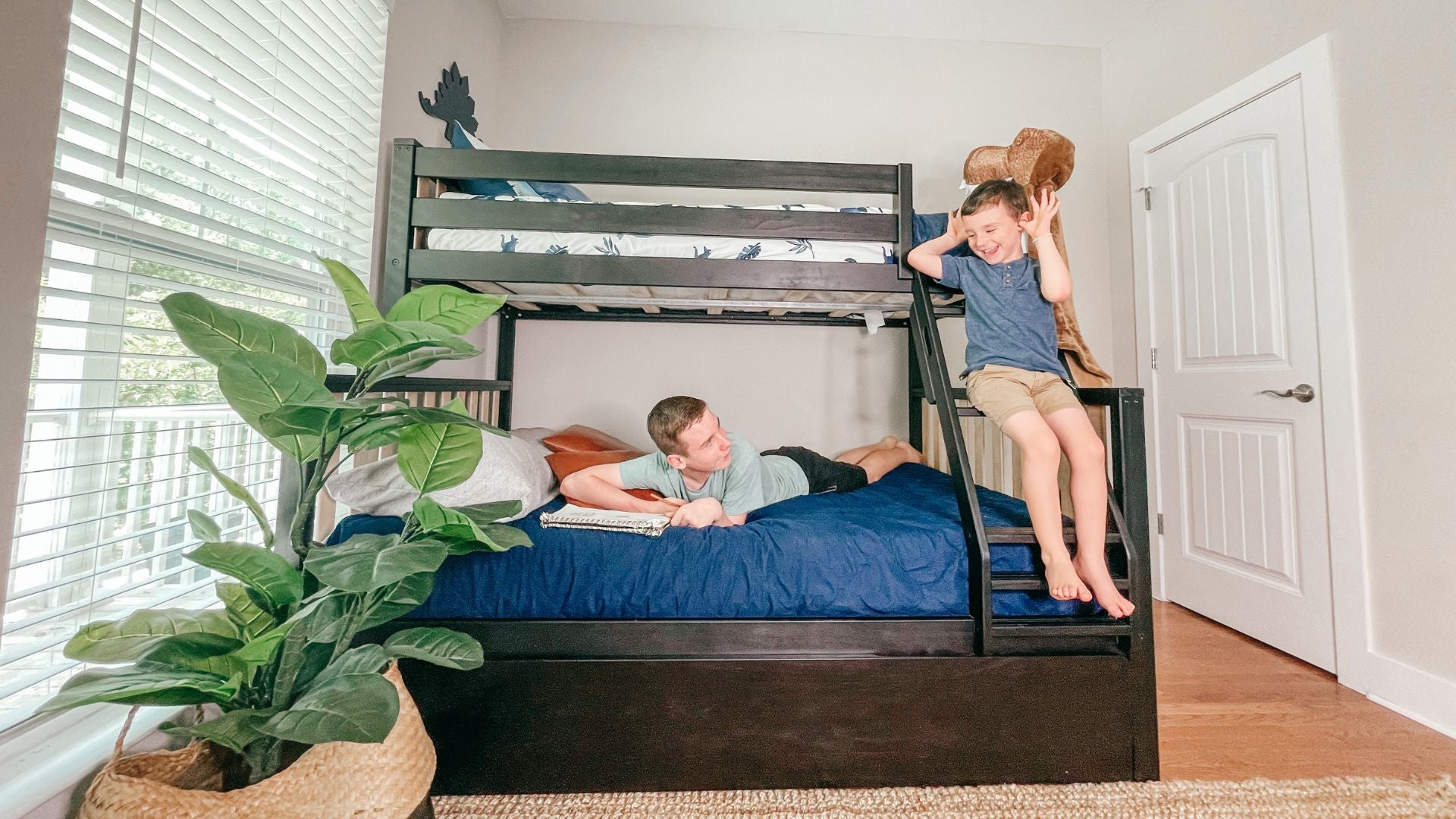 scandinavian twin over full bunk bed with trundle bed frame