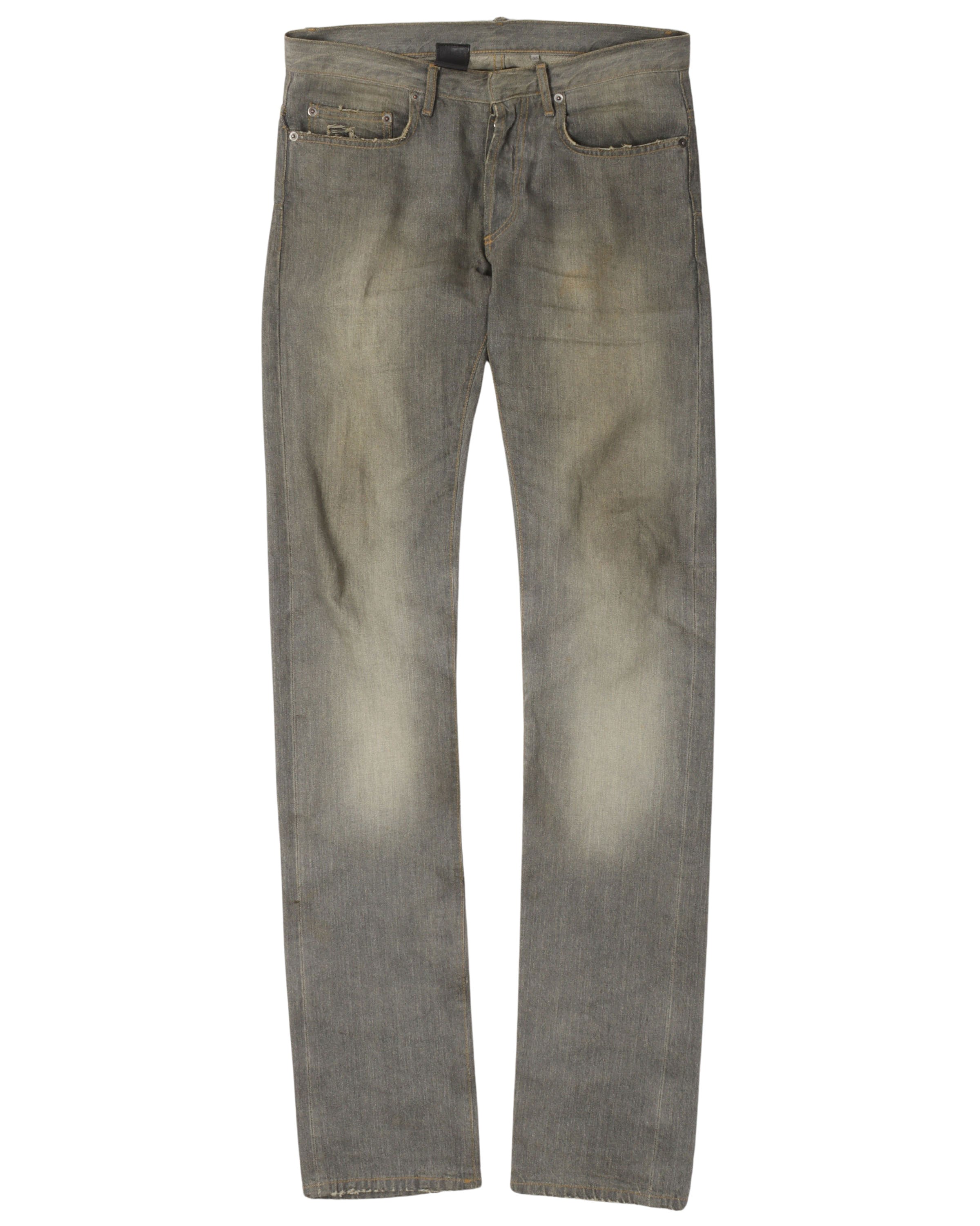 image of Repaired Slim Fit Jeans