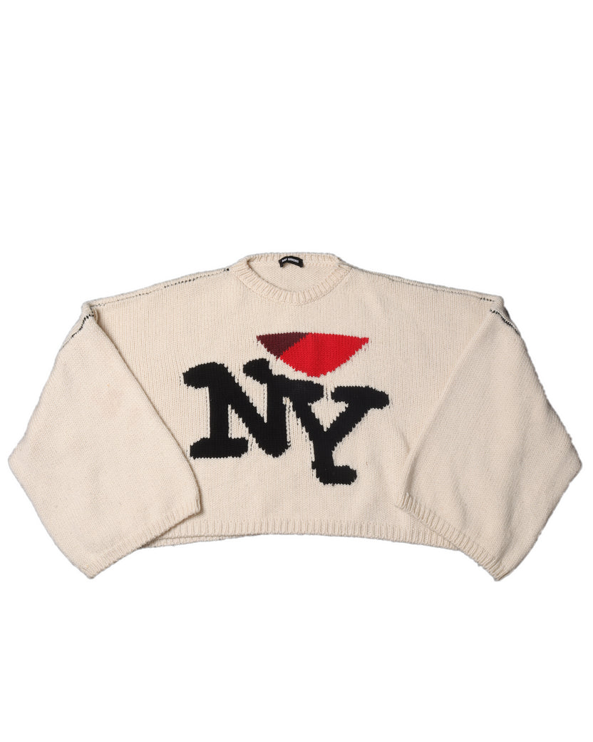 raf simons 17aw I love NY ポンチョ ニット S