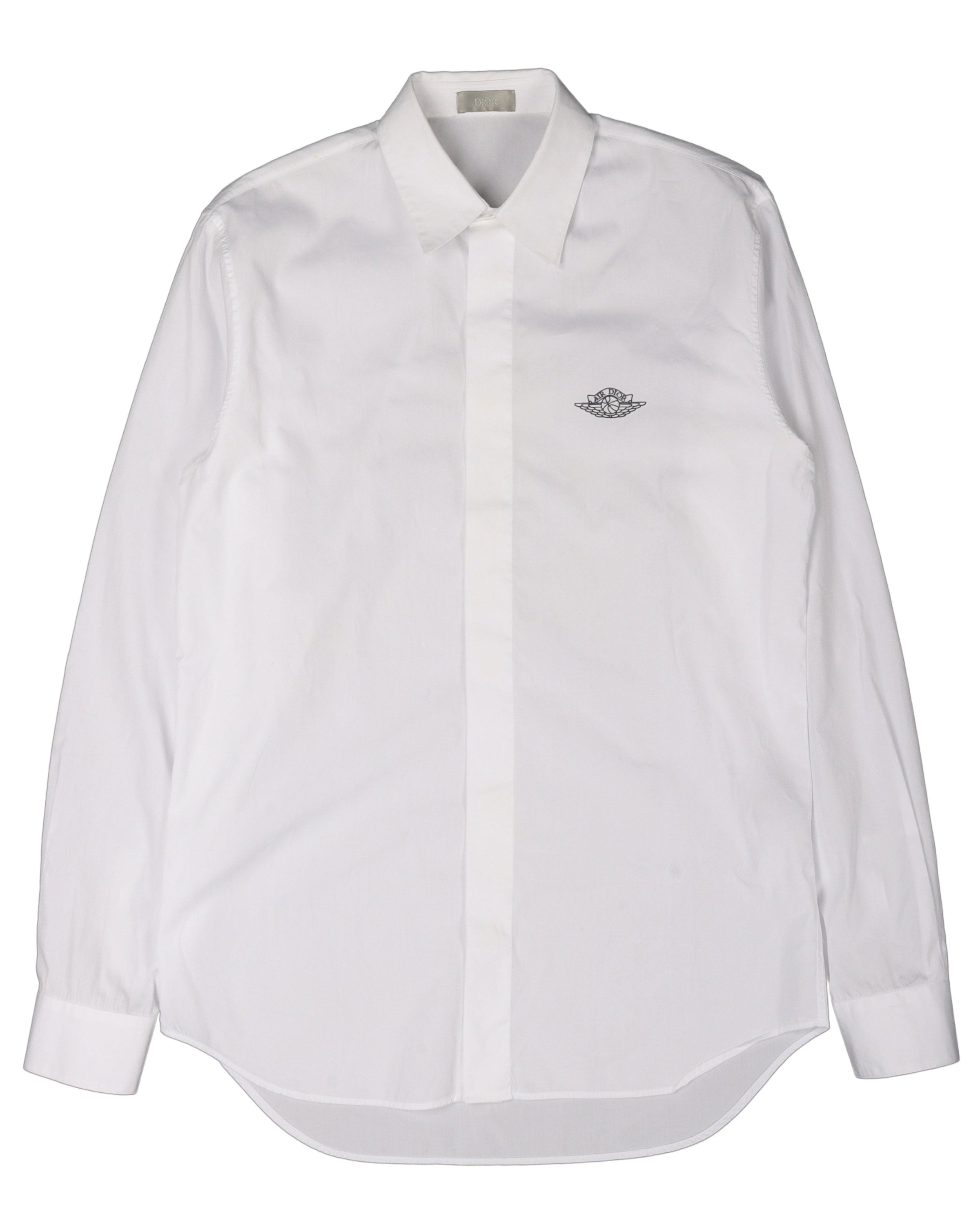 image of Air Jordan Dior Embroidered Dress Shirt