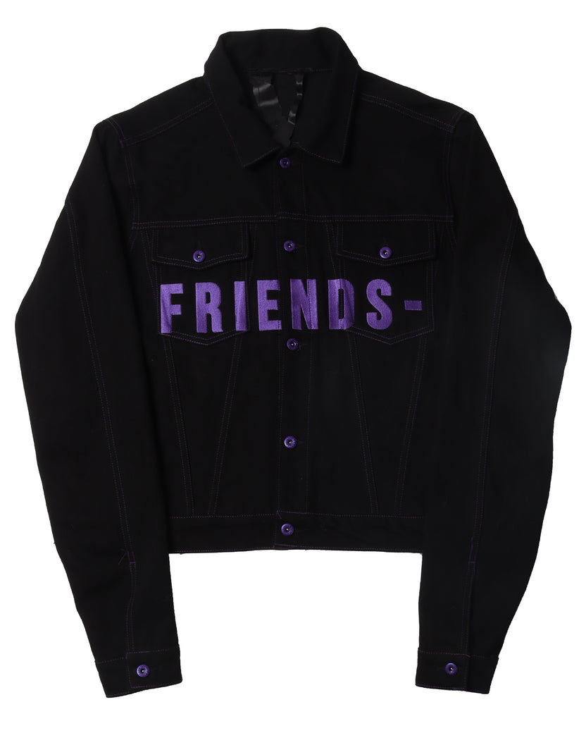 "Friends" Black Denim Jacket