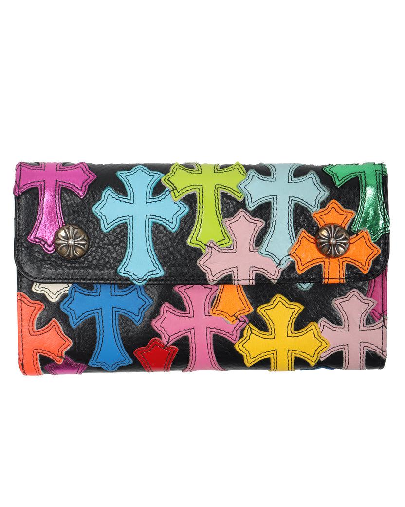 Chrome Hearts Multicolor Cross Patch 'WAVE' Wallet