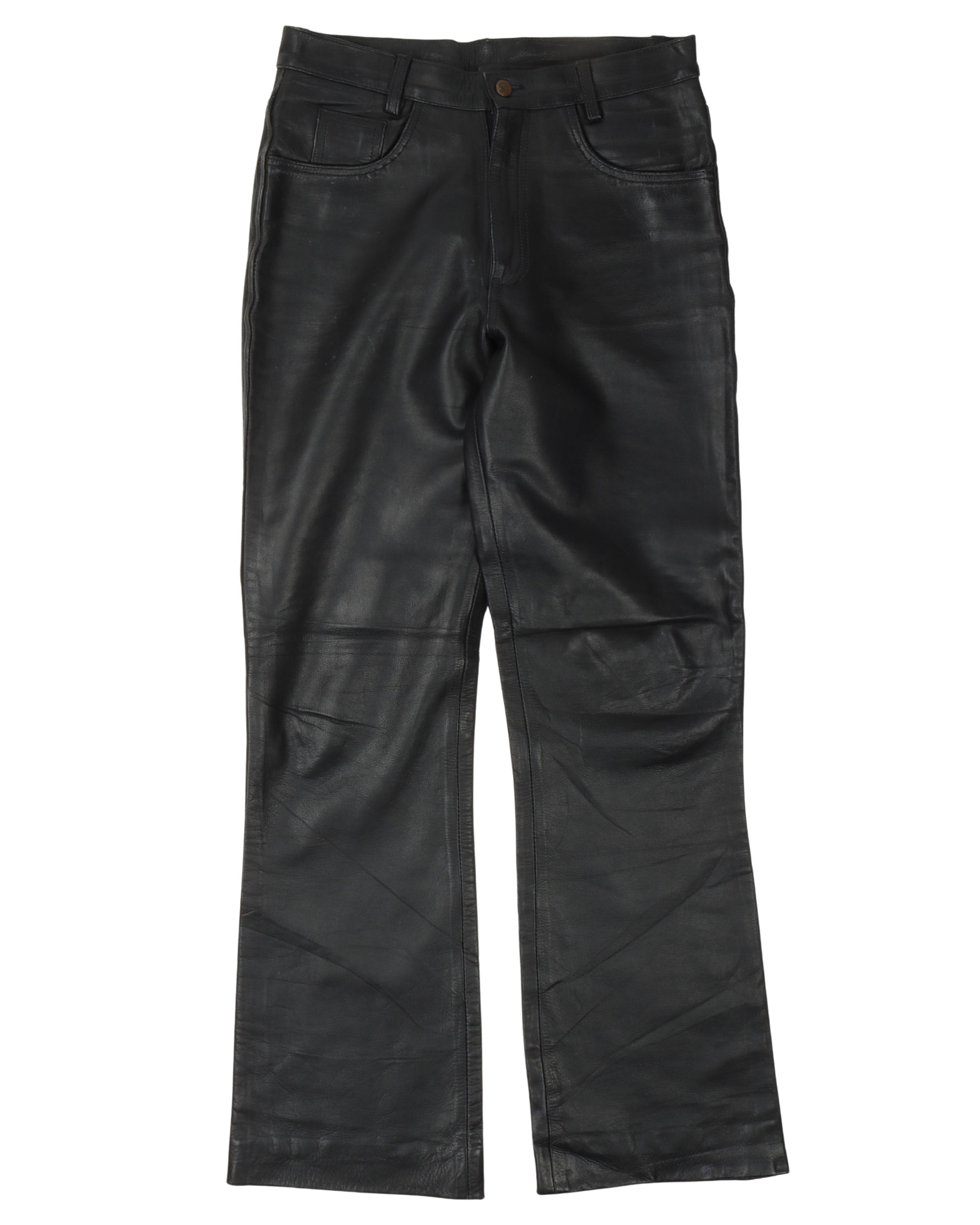 Vintage Bootcut Leather Pants