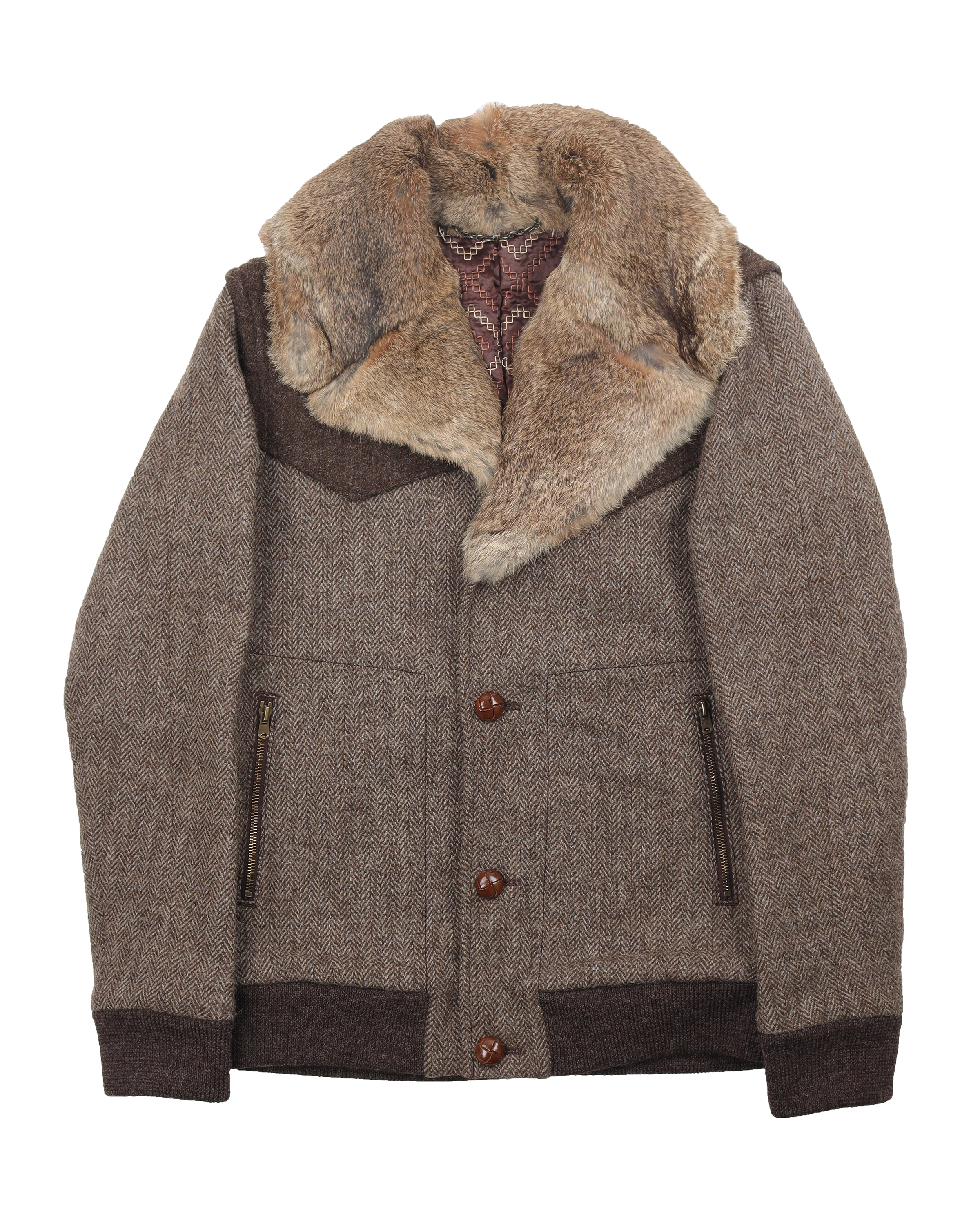 image of Fur Collar Wool Jacket 2002 "Nowhere Man Collection"