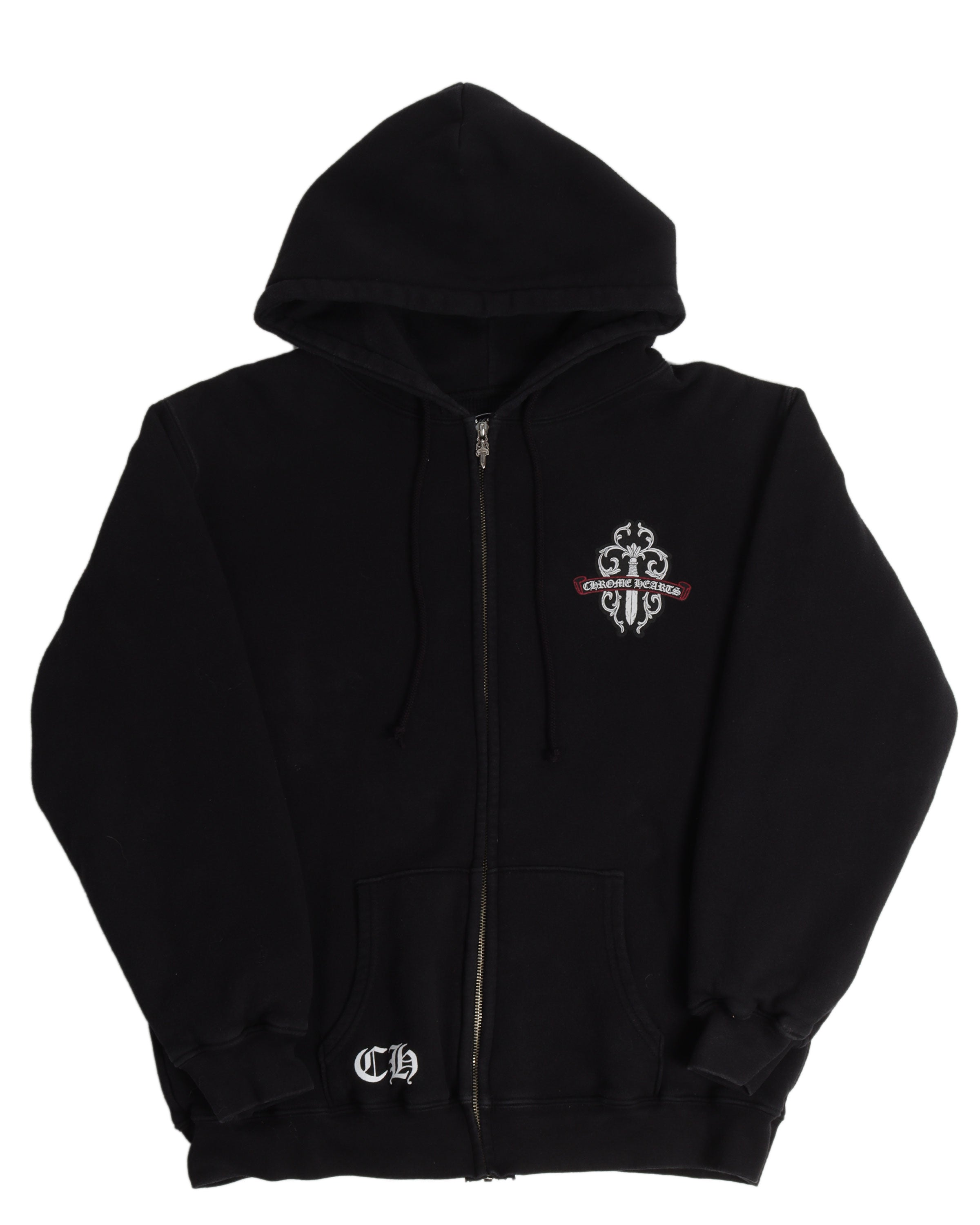 Chrome Hearts Thermal Zip Up Cross Hoodie