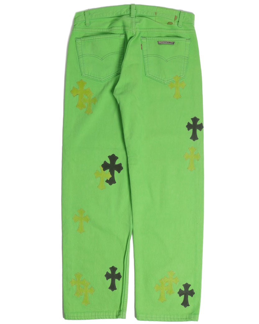 Chrome Hearts Green Sex Records Jeans