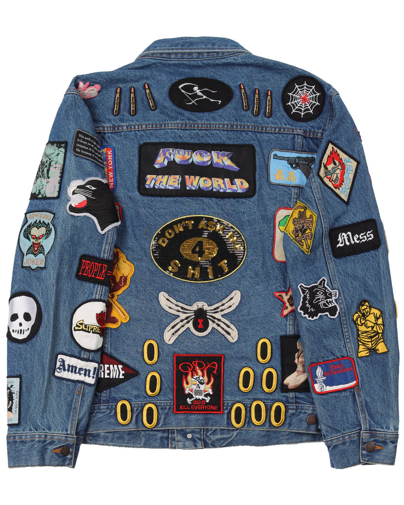 Supreme Patches Denim Trucker Jacket-