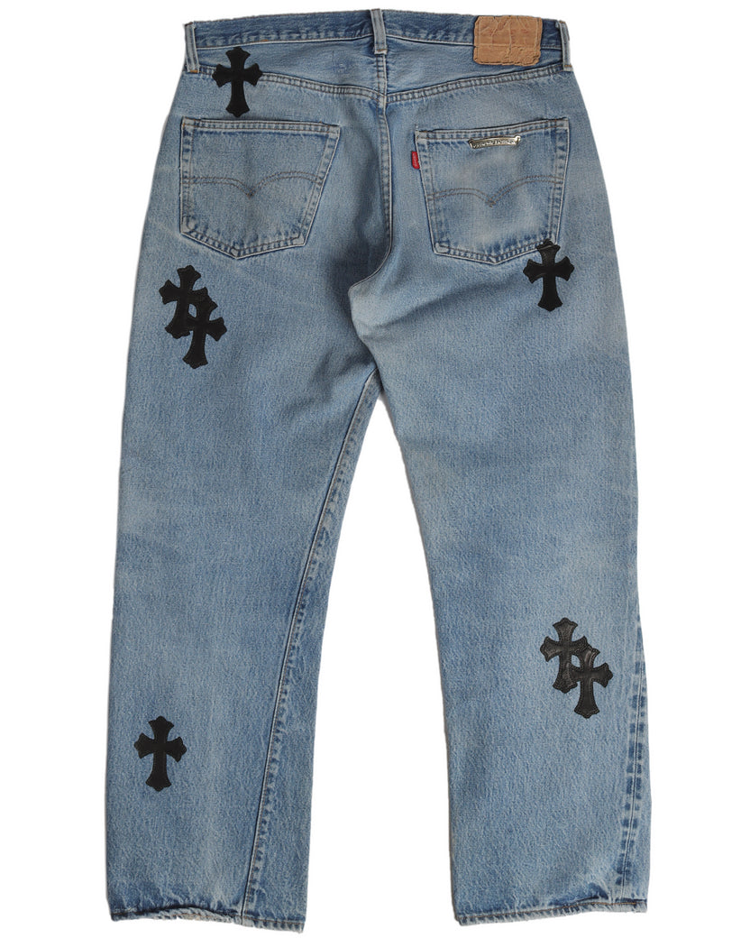 Chrome Hearts Matty Boy Levi's Cross Patch Denim