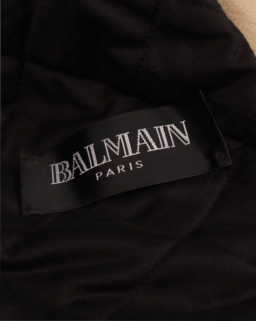 Balmain Raccoon Fur Bomber Leather Jacket