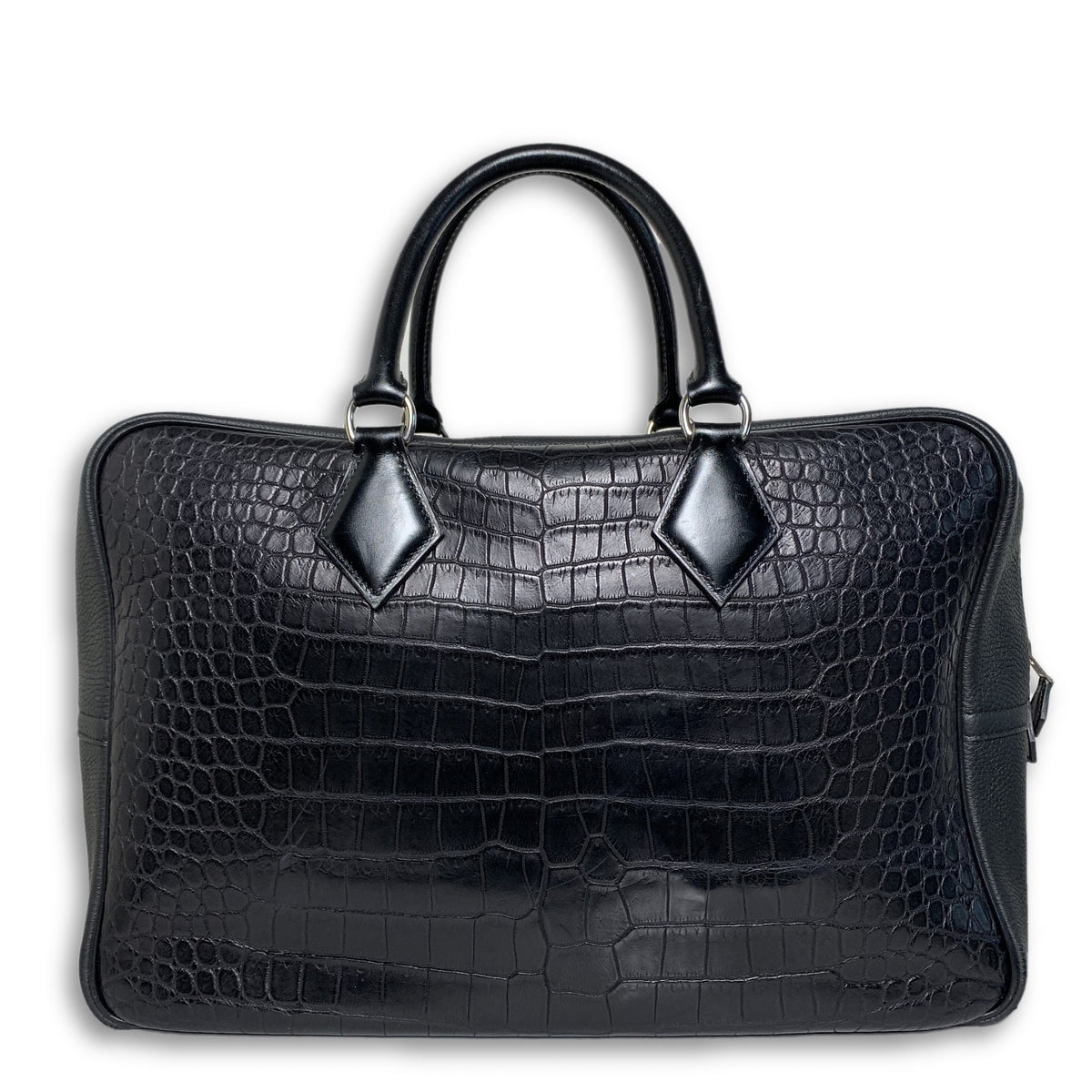 Hermes Hermes Black Plume Croc Leather Bag 40CM – Justin Reed New York