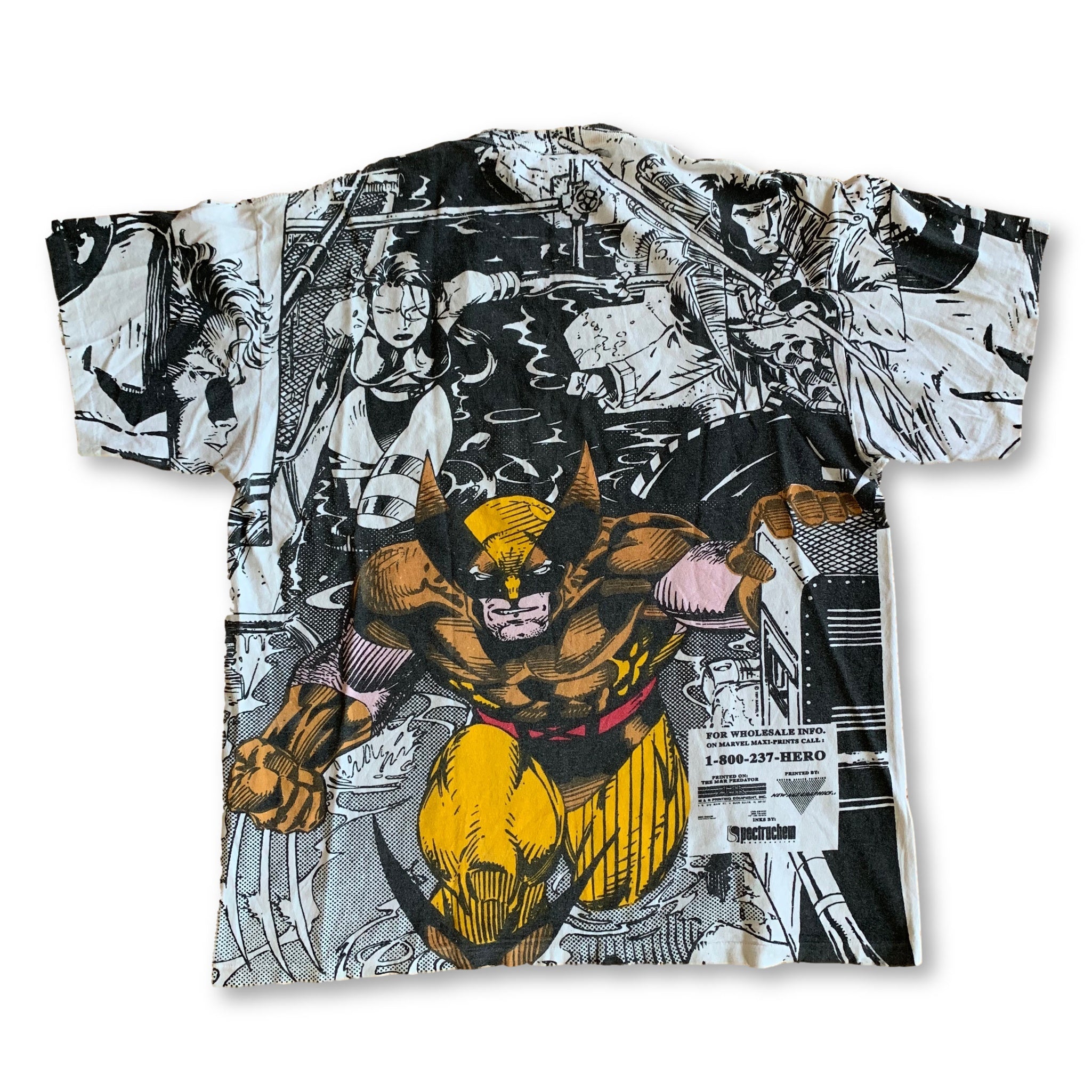 Vintage All Over Jim Lee Marvel T-Shirt XL