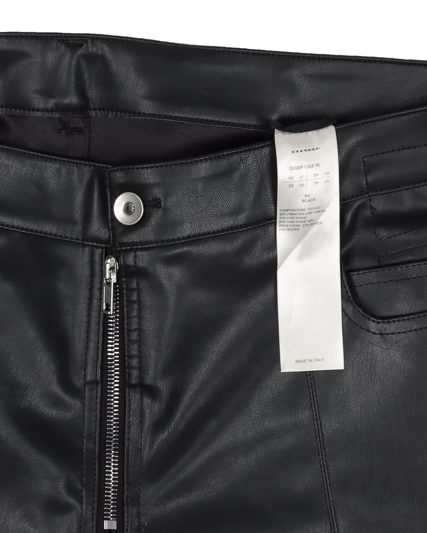 Rick Owens DRKSHDW Tyrone Slit Cut Faux-Leather Pants