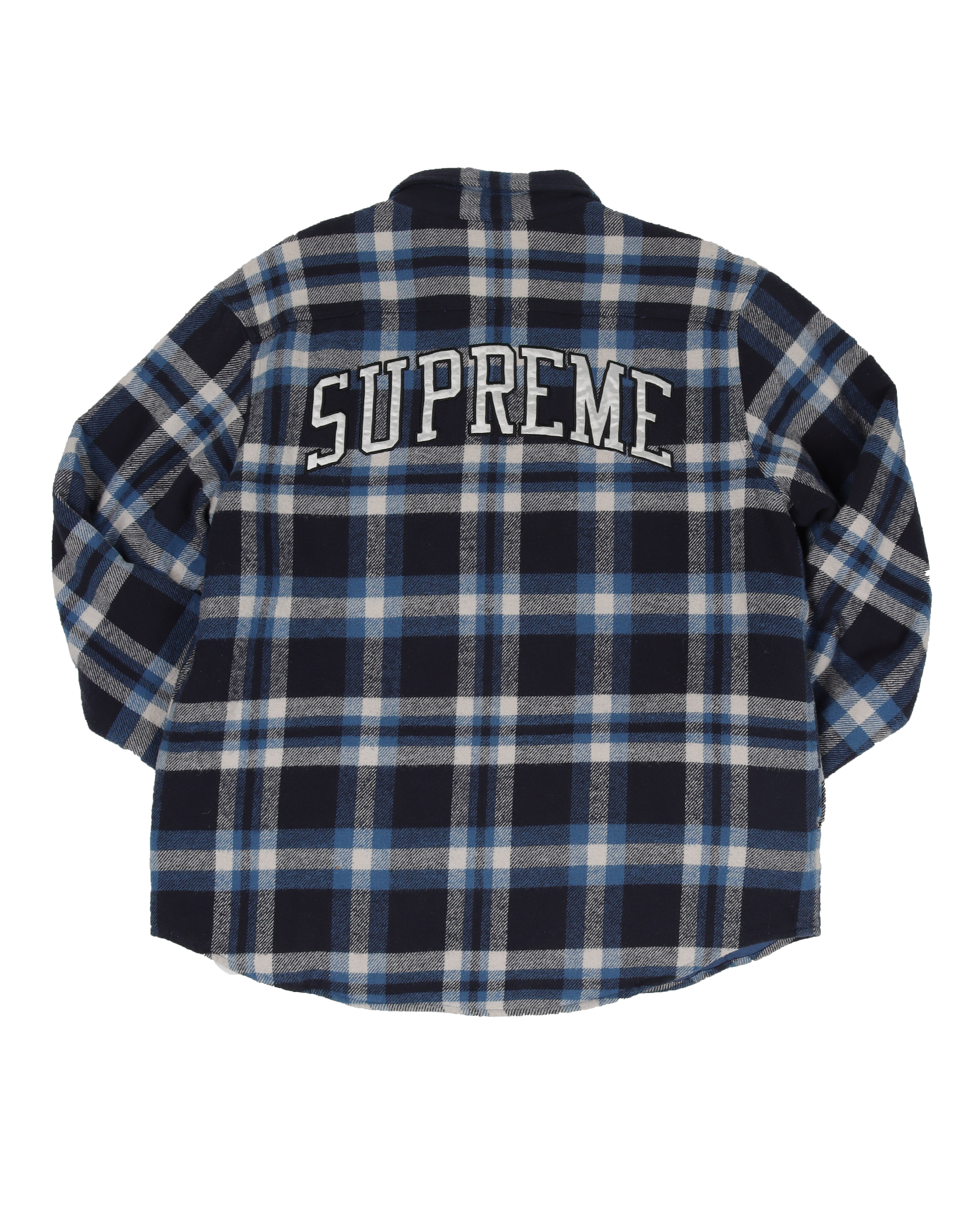 Supreme Quilted Arc Logo Flannel Shirt | real-statistics.com