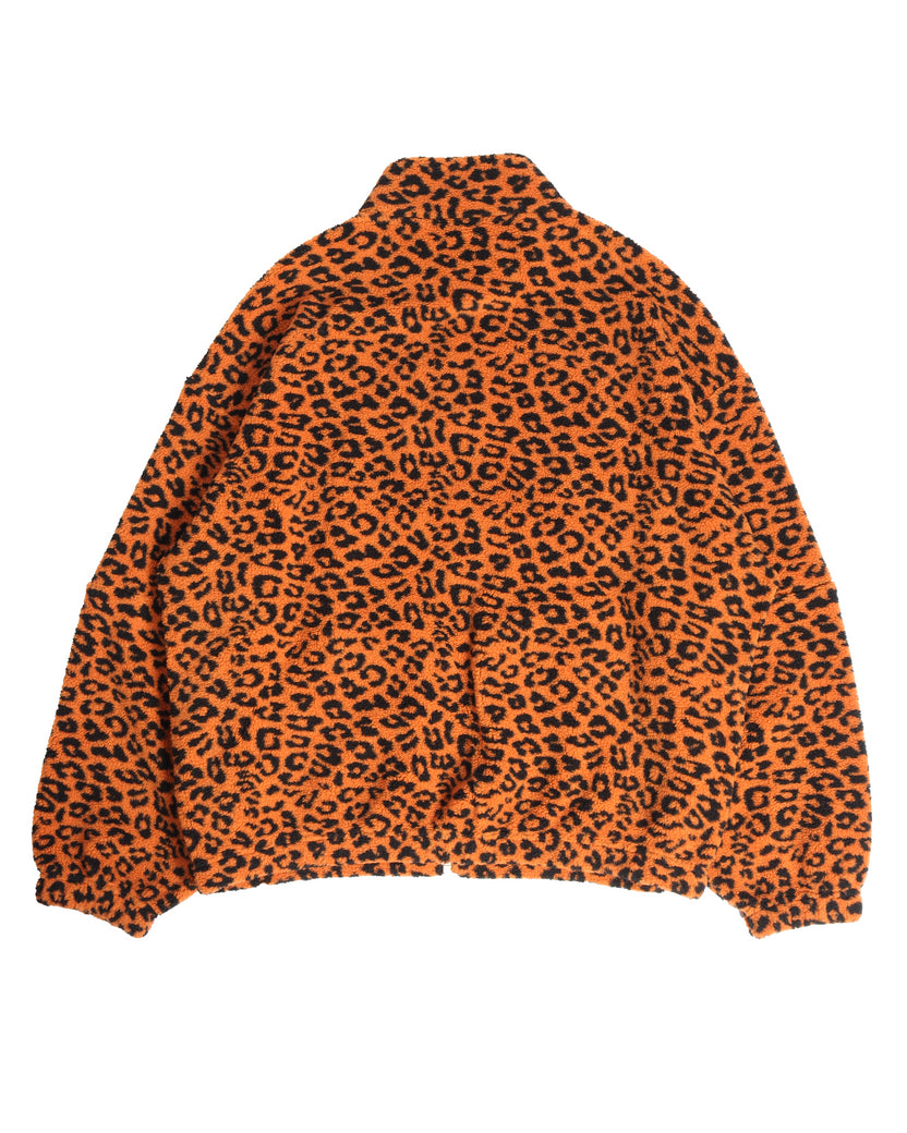 Celine Leopard Print Polar Fleece Jacket