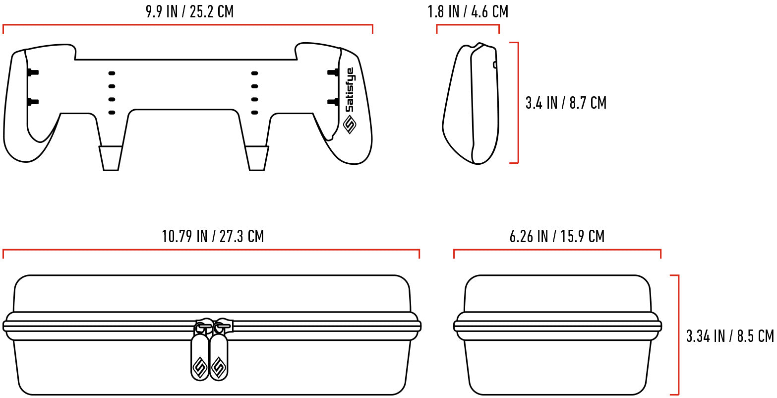 ZenGrip Go Elite Bundle Dimensions