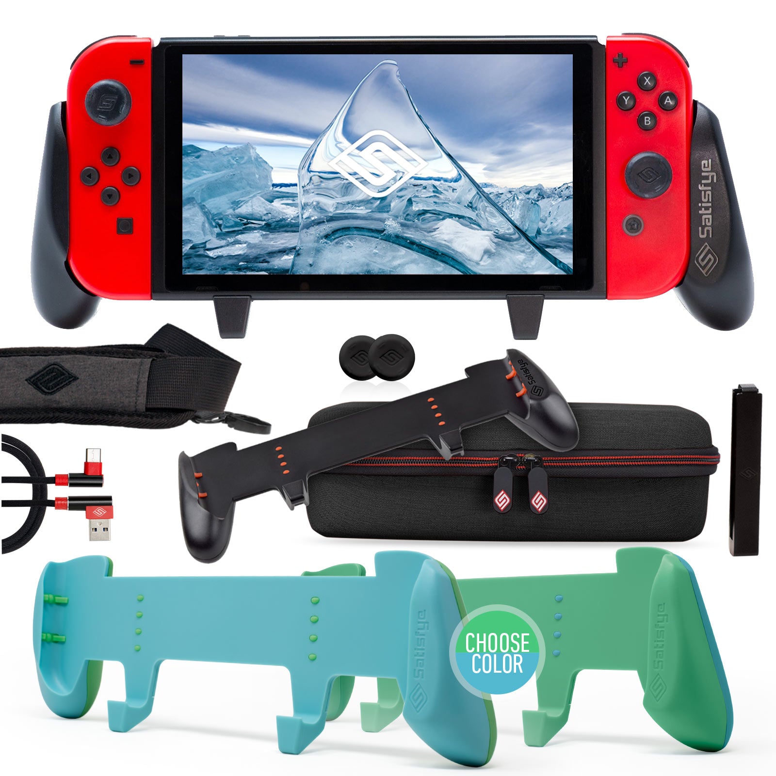 satisfye nintendo switch pro grip elite bundle