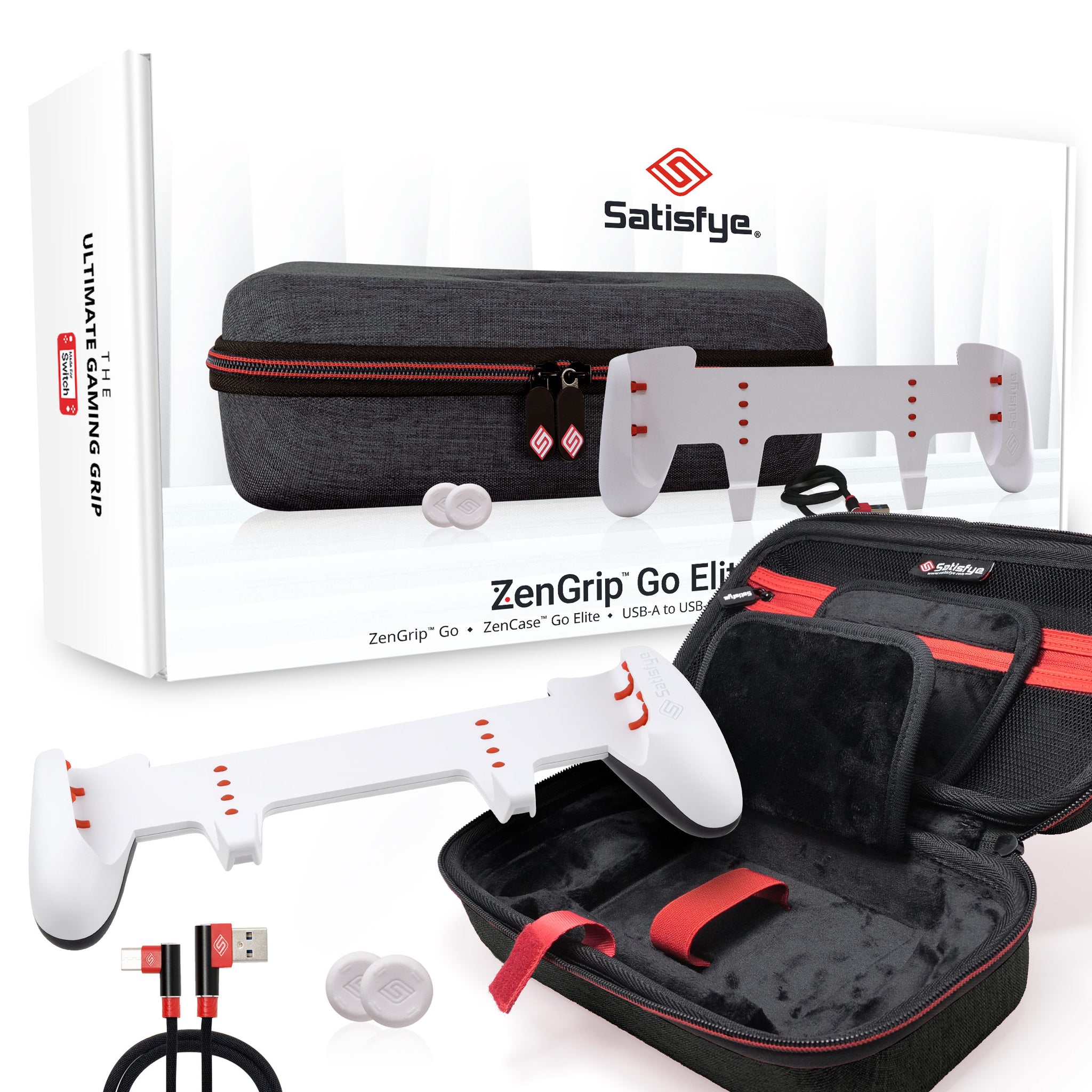 satisfye nintendo switch pro grip elite bundle