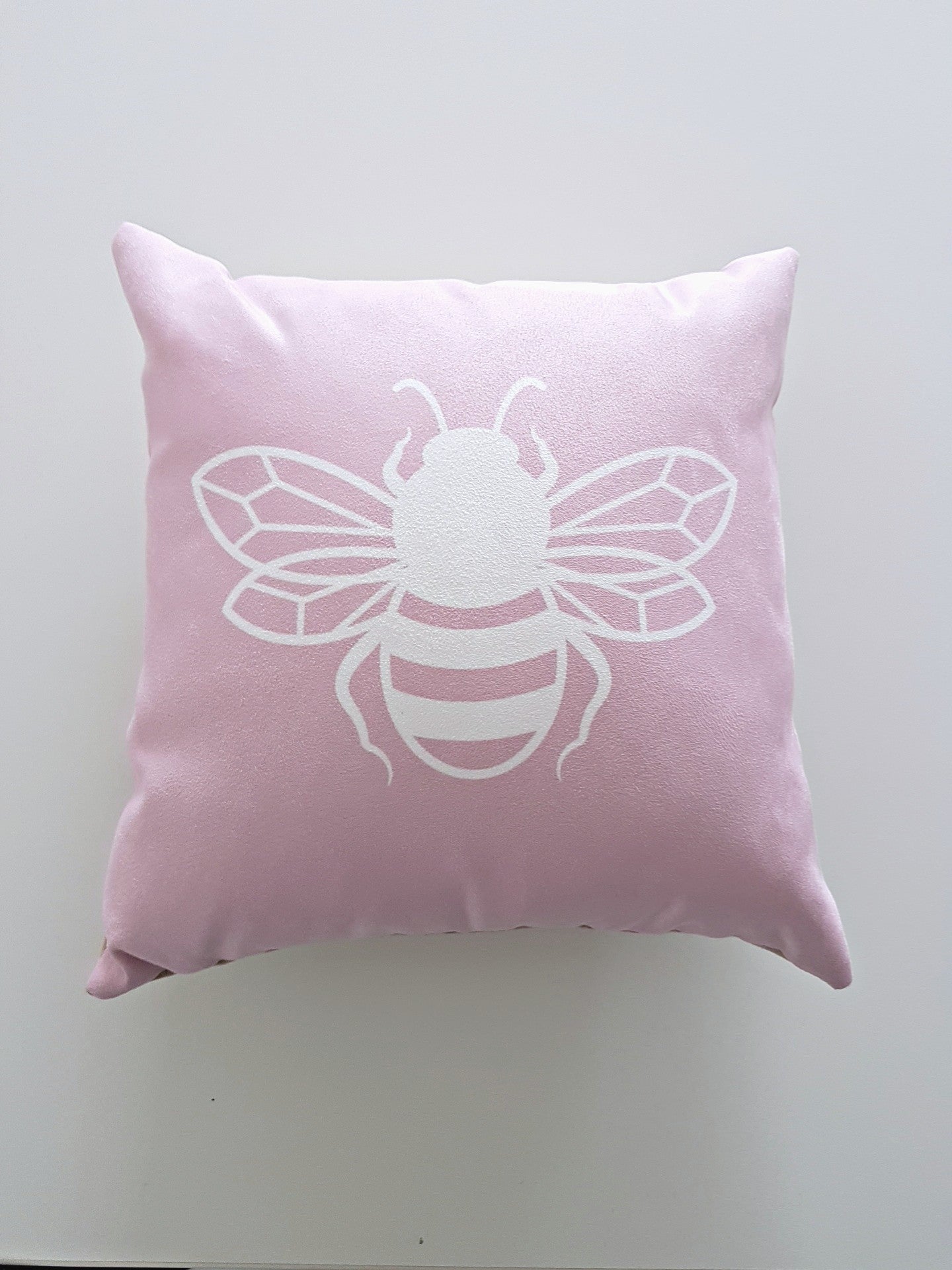 Pink Bee Cushion – Bee happy Bee kind