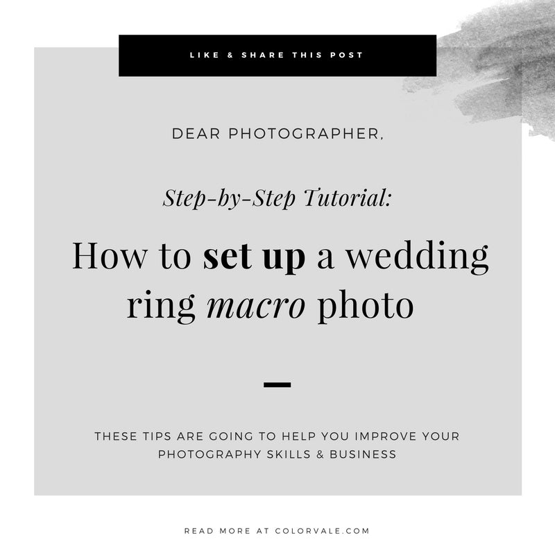 Step By Step Tutorial How To Set Up A Wedding Ring Macro Photo