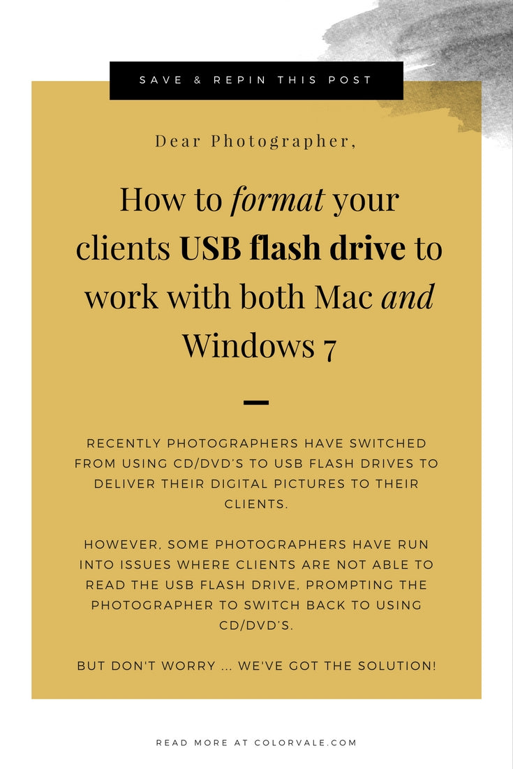 format a flash drive for both mac and pc