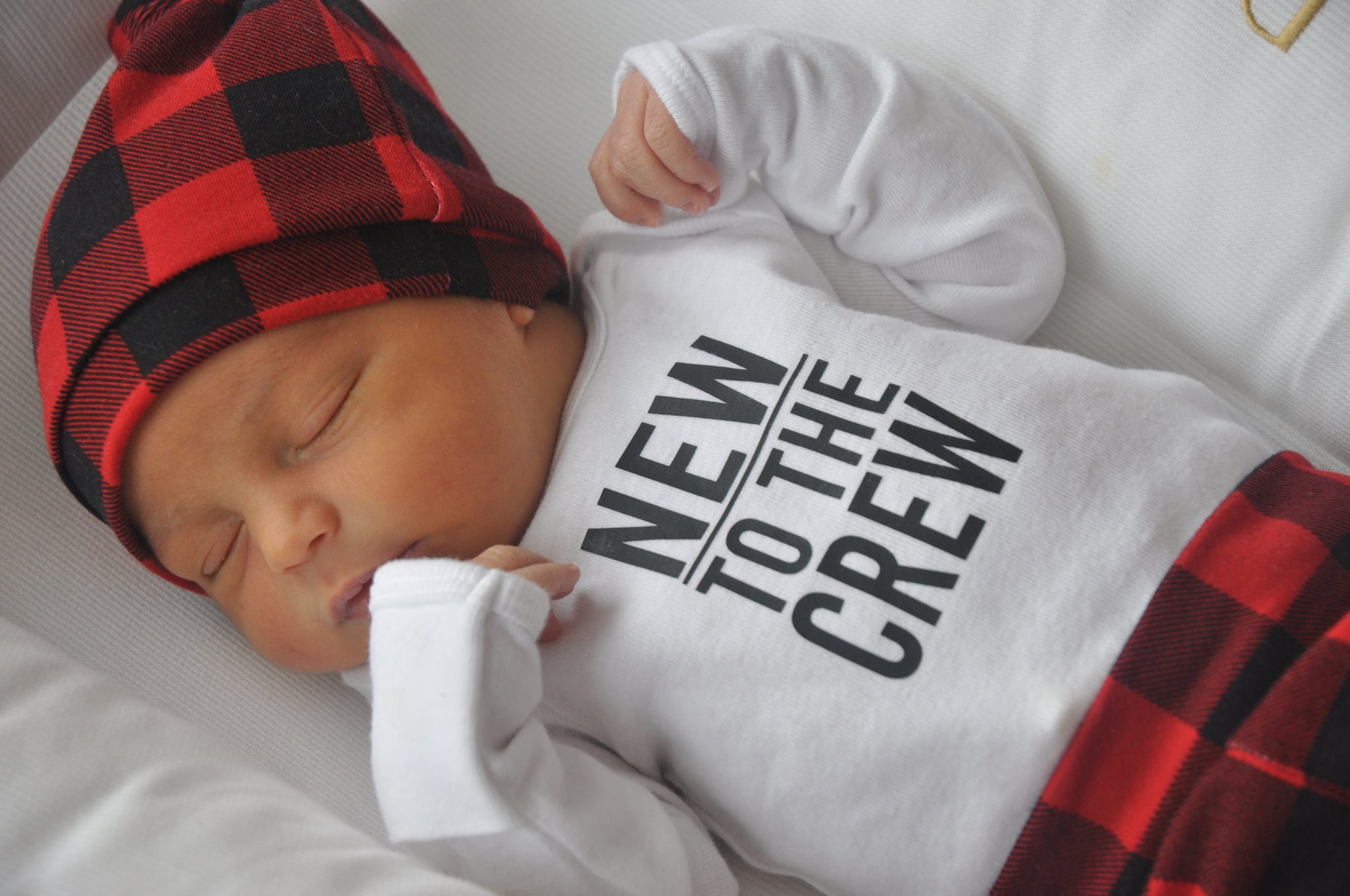 New to the Crew Bodysuit with Leggings - Coming Home Outfit - Newborn Outfit  - Buffalo Plaid - Baby Gift – The Young Nest