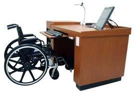 Adjustable height podium