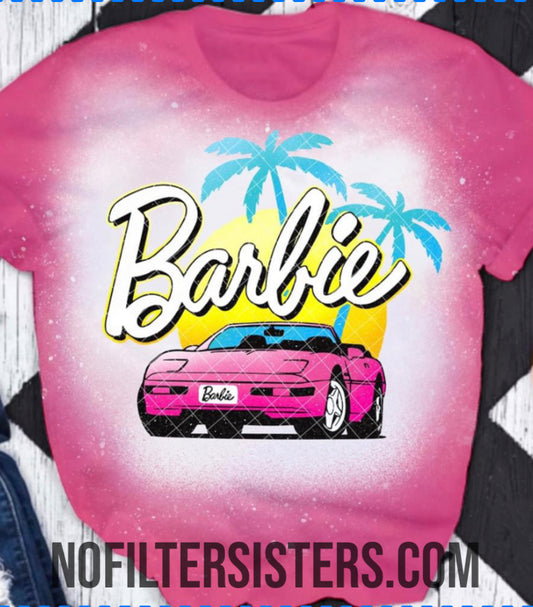 Pink Barbie T-shirt - A stylish and vibrant tee for everyone, crafted from a quality poly/spandex blend